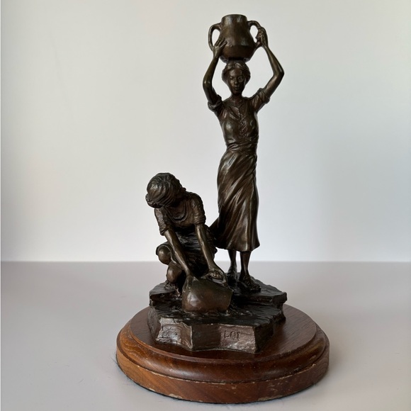 Robert Summers “Women at the Well” Solid Bronze Sculpture from 2001
